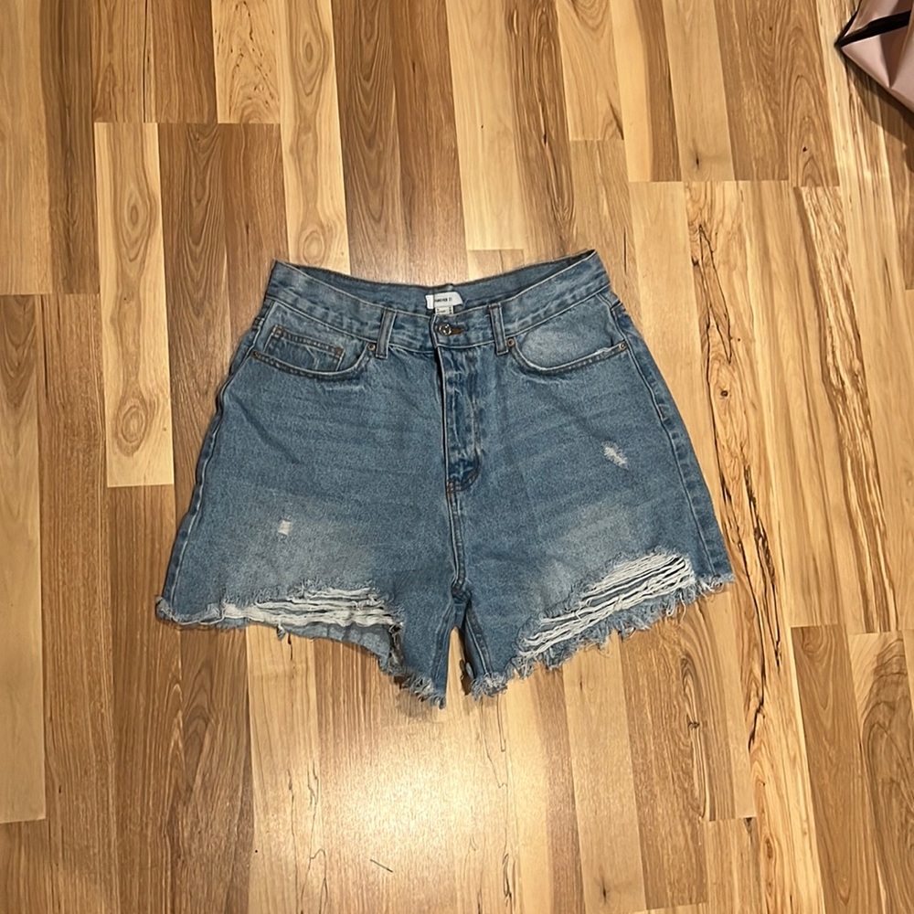 jean high waisted shorts